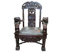 Wood Throne Chair