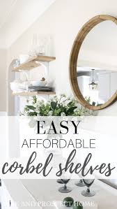 easy and affordable corbel shelves add