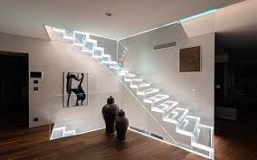 The glass even allows architecture and design to come through and doesn't block the views. Glass Stairs Siller Stairs