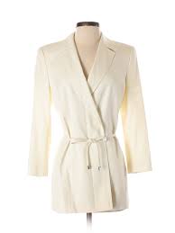 Details About Escada Exclusively For Neiman Marcus Women Ivory Wool Blazer 34 Eur