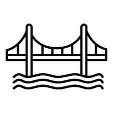 golden gate bridge line icon 6170010