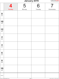 Weekly Calendar Template June 2015 Calendars Office Of