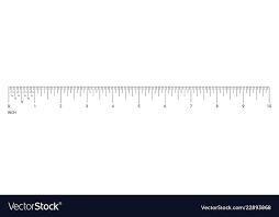 Ruler Inch Measurement Numbers Scale Vector Image Chart