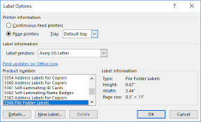 creating labels microsoft word