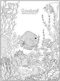 Coral reef coloring page illustrations & vectors. Adult Coloring Book Coloring Page With Underwater World Coral Reef Stock Illustration Illustration Of Blue Diving 101607144
