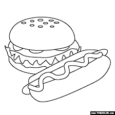 Be sure to visit many of the other animals coloring pages aswell. Hot Dog And Hamburger Coloring Page