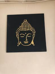 Gold Buddha Wall Art Silhouette