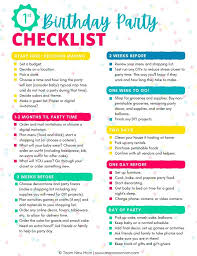 First Birthday Planning Checklist