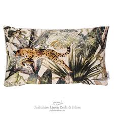 jungle cheetah cushions natural