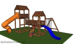 Outdoor Playset With Swing And Slides