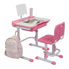 Desk and chair set height adjustable kids children's sturdy table work stationsturdy and durable,accompany your children grow up. Kids Functional Desk And Chair Set Height Adjustable Children School Study Desk With Tilt Desktop Bookstand Metal Hook And Storage Drawer Kids Study Table Set For Home School Use B541 Walmart Com