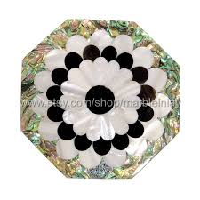 Marble Drink Coasters Mother Of Pearl