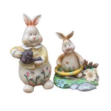 Cute Rabbit Garden Statue Resin Yark