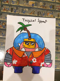 Seed bombs that don't make contact with enemies will explode with a larger explosion radius. Ummm I Usually Draw Brawl Stars A Lot But I Never Post It So Tropical Sprout Brawlstars