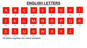 english alphabet 26 letters cl