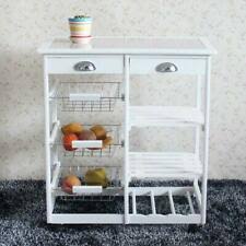 Shop items you love at overstock, with free shipping on everything* and easy returns. Rolling Kitchen Island Trolley Cart With Storage Drawer Basket Wine Rack White For Sale Online Ebay
