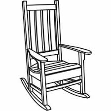 rocking chair line art - Clip Art Library