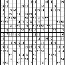 16x16 sudoku puzzles add another dimension of difficulty as they are one size larger than the standard size. A 16x16 Sudoku Board With Initial Entries Left And Our Algorithm In Download Scientific Diagram
