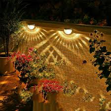 2 4x Led Solar Wall Light Waterproof