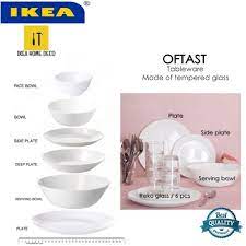 Kalau pi ikea kompom kena rasuk… rasuk hantu suruh beli macam macam. Ikea Oftast Pinggan Mangkuk Kaca Glass Tableware Plate Deep Plate Bowl Side Plate Shopee Malaysia