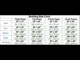 bed sheets sizes inches cm chart you