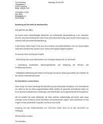 business letter in german deutsch