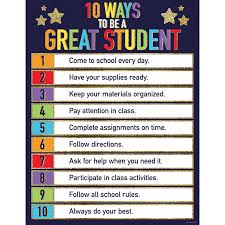 10 Ways To Be A Great Student Chart Cd 114249