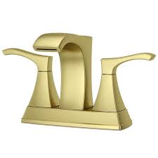 bathroom faucet in brushed gold