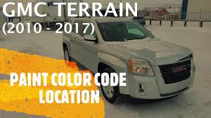 gmc terrain exterior paint color code