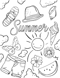 Each printable highlights a word that starts. Free Summer Coloring Page Summer Coloring Pages Summer Coloring Sheets Beach Coloring Pages