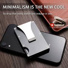 Nab credit card benefits and features. Rfid Blocking Mens Minimalist Wallet Id Credit Card Holder Money Clip Slim Metal Overstock 31315651