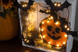 Heidi Swapp Halloween Lights Diy I Home Decor Shadow Box