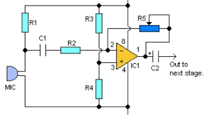 Step by step circuit build using a . Simple Mic Pre Amp Based Lm358 Circuit Scheme