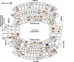 paul brown stadium concessions map