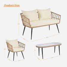 Weather Rattan Patio Furniture Set