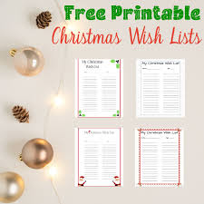 christmas wish list printable for kids