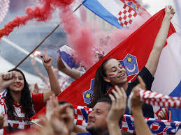 A french fan hold up a souvenir scarf as he waits for the start of the final match between france and. Philosophical Fans Celebrate Croatia S Historic World Cup Despite Final Defeat World Cup 2018 The Guardian