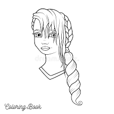 Check out these short hairstyles for women that will inspire you to call your stylist asap. Coloring Book With Cartoon Girl With Braid And Long Hair And Fri Stock Vector Illustration Of Girl Abstract 89316959