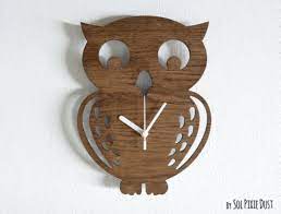 Owl Kids Cartoon Silhouette Wooden