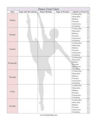 This Free Printable Weekly Dance Goal Chart Allows