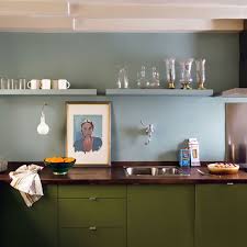 blue and green kitchen making it lovely