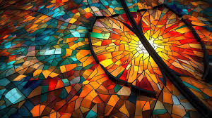 Abstract Stained Glass A Vibrant 3d