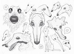 original, highres, borzoi, bouncytuna, closed mouth, dog, emoji, full body,  greyscale, heart, looking at viewer, meme, monochrome, mouth hold, no  shoes, open mouth, pleading face emoji, sharp teeth, simple background,  socks, speech