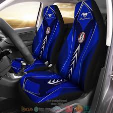 Ford Mustang Blue Logo Car Seat Covers