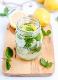 detox water infused with lemon mint