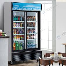 Sliding Glass Door Display Refrigerator