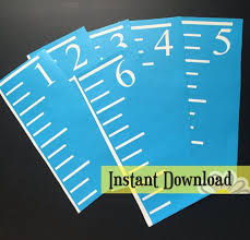 Growth Chart Ruler Marks Numbers Svg Cut File