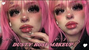 shiny dusty rose dolly makeup ෆ you
