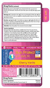 sun protect lip balm spf 30 zinc oxide