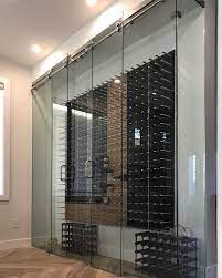 Sliding Glass Door Glass Wine Cellar